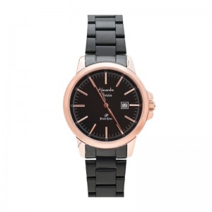 Alexandre Christie AC 1008 Rosegold Black Lady LDBBRBA